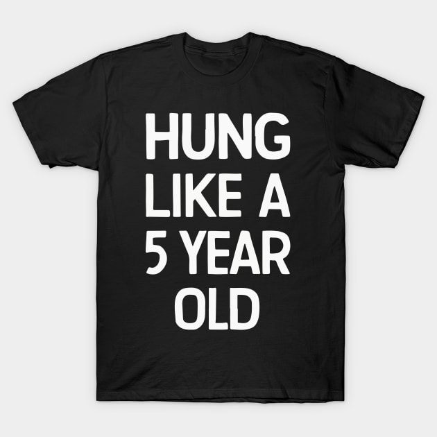 Hung Like A 5 Year Old funny humor quote for couples T-Shirt by YOUNESS98